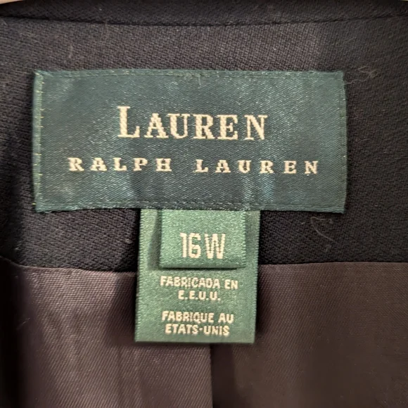 Lauren Ralph Lauren Navy Blazer Royal Crest Blazer Sz 16 - Picture 10 of 12